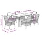 vidaXL Set de comedor de jardín 7 pzas y cojines ratán sintético negro vidaXL Set de comedor de jardín 7 pzas y cojines ratán sintético negro
