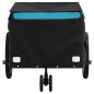 vidaXL Remolque para bicicleta hierro negro y azul 30 kg vidaXL Remolque para bicicleta hierro negro y azul 30 kg
