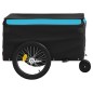 vidaXL Remolque para bicicleta hierro negro y azul 30 kg vidaXL Remolque para bicicleta hierro negro y azul 30 kg