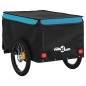 vidaXL Remolque para bicicleta hierro negro y azul 30 kg vidaXL Remolque para bicicleta hierro negro y azul 30 kg