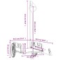 vidaXL Remolque para bicicletas hierro y tela Oxford gris vidaXL Remolque para bicicletas hierro y tela Oxford gris