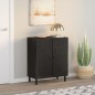 vidaXL Aparador madera maciza de mango negro 60x33x75 cm vidaXL Aparador madera maciza de mango negro 60x33x75 cm