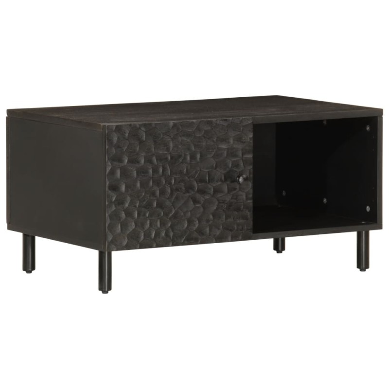vidaXL Mesa de centro madera maciza de mango negra 80x50x40 cm vidaXL Mesa de centro madera maciza de mango negra 80x50x40 cm