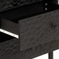 vidaXL Mesita de noche madera maciza de mango negra 50x33x60 cm