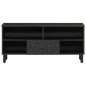 vidaXL Mueble de TV madera maciza de mango negro 100x33x46 cm