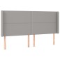 vidaXL Cama box spring colchón y luces LED tela gris claro 160x200 cm vidaXL Cama box spring colchón y luces LED tela gris claro 160x200 cm