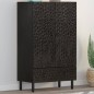 vidaXL Aparador alto madera maciza de mango negro 60x33x100 cm vidaXL Aparador alto madera maciza de mango negro 60x33x100 cm