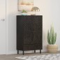vidaXL Aparador alto madera maciza de mango negro 60x33x100 cm vidaXL Aparador alto madera maciza de mango negro 60x33x100 cm