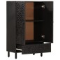 vidaXL Aparador alto madera maciza de mango negro 60x33x100 cm vidaXL Aparador alto madera maciza de mango negro 60x33x100 cm