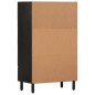vidaXL Aparador alto madera maciza de mango negro 60x33x100 cm vidaXL Aparador alto madera maciza de mango negro 60x33x100 cm