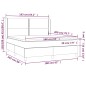 vidaXL Cama box spring colchón y luces LED tela gris claro 160x200 cm vidaXL Cama box spring colchón y luces LED tela gris claro 160x200 cm