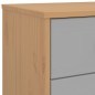 vidaXL Cómoda de cajones OLDEN madera maciza de pino gris y marrón vidaXL Cómoda de cajones OLDEN madera maciza de pino gris y marrón
