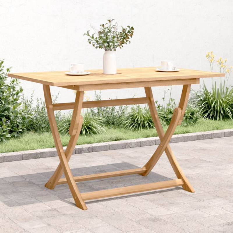 vidaXL Mesa de jardín plegable madera maciza de acacia 120x70x75 cm vidaXL Mesa de jardín plegable madera maciza de acacia 120x70x75 cm