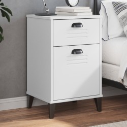 vidaXL Mesita de noche VIKEN madera maciza de pino blanca