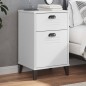 vidaXL Mesita de noche VIKEN madera maciza de pino blanca vidaXL Mesita de noche VIKEN madera maciza de pino blanca