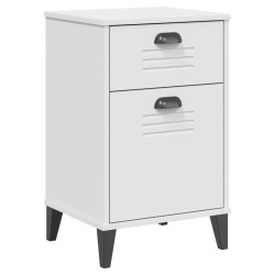 vidaXL Mesita de noche VIKEN madera maciza de pino blanca