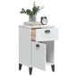 vidaXL Mesita de noche VIKEN madera maciza de pino blanca vidaXL Mesita de noche VIKEN madera maciza de pino blanca