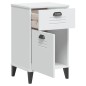 vidaXL Mesita de noche VIKEN madera maciza de pino blanca vidaXL Mesita de noche VIKEN madera maciza de pino blanca