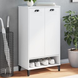 vidaXL Mueble zapatero VIKEN madera maciza de pino blanco