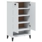 vidaXL Mueble zapatero VIKEN madera maciza de pino blanco