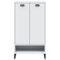 vidaXL Mueble zapatero VIKEN madera maciza de pino blanco