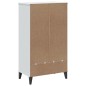 vidaXL Mueble zapatero VIKEN madera maciza de pino blanco