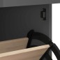 vidaXL Mueble zapatero VIKEN madera maciza de pino gris antracita