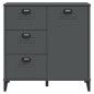 vidaXL Aparador VIKEN madera maciza de pino gris antracita 80x40x80 cm