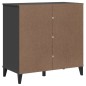 vidaXL Aparador VIKEN madera maciza de pino gris antracita 80x40x80 cm