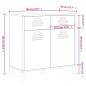 vidaXL Aparador VIKEN madera maciza de pino blanco 80x40x80 cm vidaXL Aparador VIKEN madera maciza de pino blanco 80x40x80 cm