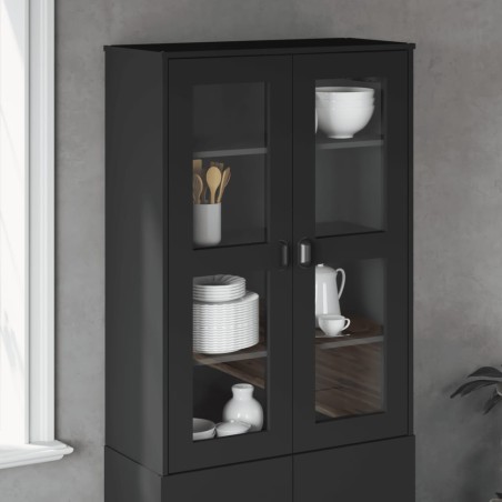 vidaXL Aparador superior VIKEN madera maciza de pino negro