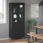 vidaXL Aparador superior VIKEN madera maciza de pino negro vidaXL Aparador superior VIKEN madera maciza de pino negro
