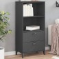 vidaXL Librería VIKEN madera maciza pino gris antracita 60x35x123 cm vidaXL Librería VIKEN madera maciza pino gris antracita 60x35x123 cm