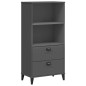 vidaXL Librería VIKEN madera maciza pino gris antracita 60x35x123 cm vidaXL Librería VIKEN madera maciza pino gris antracita 60x35x123 cm