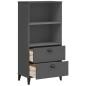 vidaXL Librería VIKEN madera maciza pino gris antracita 60x35x123 cm vidaXL Librería VIKEN madera maciza pino gris antracita 60x35x123 cm