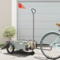 vidaXL Remolque para bicicletas hierro y tela Oxford gris vidaXL Remolque para bicicletas hierro y tela Oxford gris