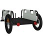 vidaXL Remolque para bicicletas hierro y tela Oxford gris vidaXL Remolque para bicicletas hierro y tela Oxford gris
