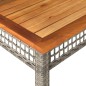 vidaXL Mesa de jardín ratán sintético madera acacia gris 80x80x75 cm vidaXL Mesa de jardín ratán sintético madera acacia gris 80x80x75 cm