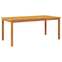 vidaXL Mesa de comedor de jardín madera maciza de acacia 180x90x75 cm