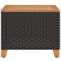 vidaXL Mesa de jardín ratán sintético madera acacia negro 45x45x37 cm vidaXL Mesa de jardín ratán sintético madera acacia negro 45x45x37 cm