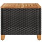 vidaXL Mesa de jardín ratán sintético madera acacia negro 45x45x37 cm vidaXL Mesa de jardín ratán sintético madera acacia negro 45x45x37 cm