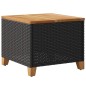 vidaXL Mesa de jardín ratán sintético madera acacia negro 45x45x37 cm vidaXL Mesa de jardín ratán sintético madera acacia negro 45x45x37 cm