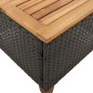 vidaXL Mesa de jardín ratán sintético madera acacia negro 45x45x37 cm vidaXL Mesa de jardín ratán sintético madera acacia negro 45x45x37 cm