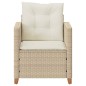 vidaXL Sillón de jardín con cojines ratán sintético beige vidaXL Sillón de jardín con cojines ratán sintético beige