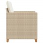 vidaXL Sillón de jardín con cojines ratán sintético beige vidaXL Sillón de jardín con cojines ratán sintético beige