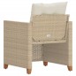 vidaXL Sillón de jardín con cojines ratán sintético beige vidaXL Sillón de jardín con cojines ratán sintético beige
