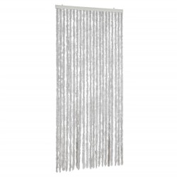 vidaXL Cortina antimoscas chenilla gris 90x220 cm