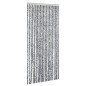 vidaXL Cortina antimoscas chenilla gris negro y blanco 100x220 cm vidaXL Cortina antimoscas chenilla gris negro y blanco 100x220 cm