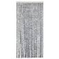vidaXL Cortina antimoscas chenilla gris negro y blanco 100x220 cm vidaXL Cortina antimoscas chenilla gris negro y blanco 100x220 cm