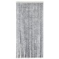 vidaXL Cortina antimoscas chenilla gris negro y blanco 90x220 cm vidaXL Cortina antimoscas chenilla gris negro y blanco 90x220 cm